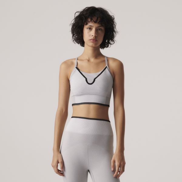 Mgh Solid Grey Adidas by Stella McCartney Medium Support Sports Bra