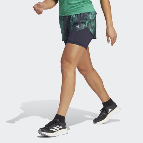 Black Run Fast 2-in-1 Shorts Adidas