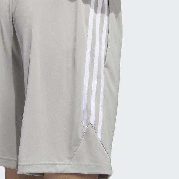 Adidas Legends 3-Stripes Basketball Shorts Metal Grey