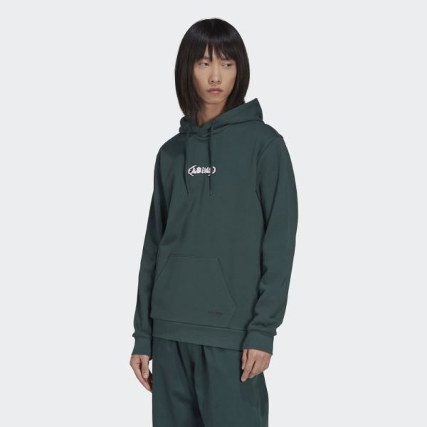 Adidas Graphics Campus Hoodie Mineral Green