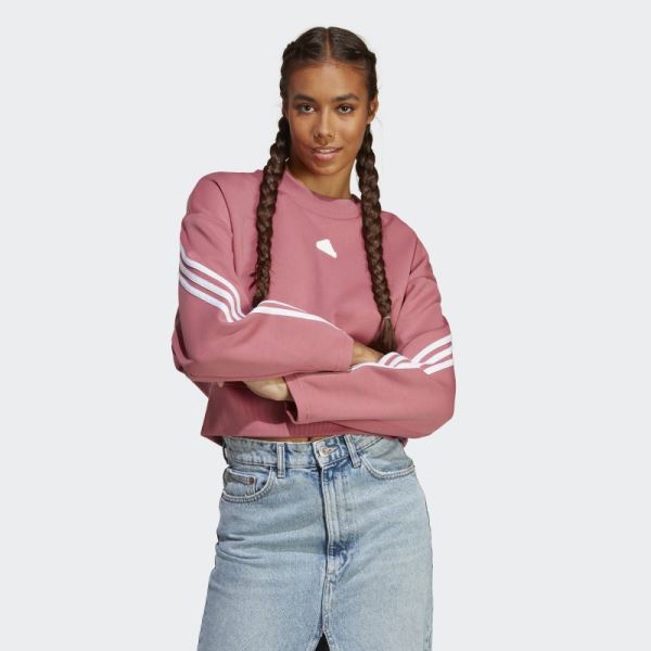 Pink Adidas Future Icons 3-Stripes Sweatshirt