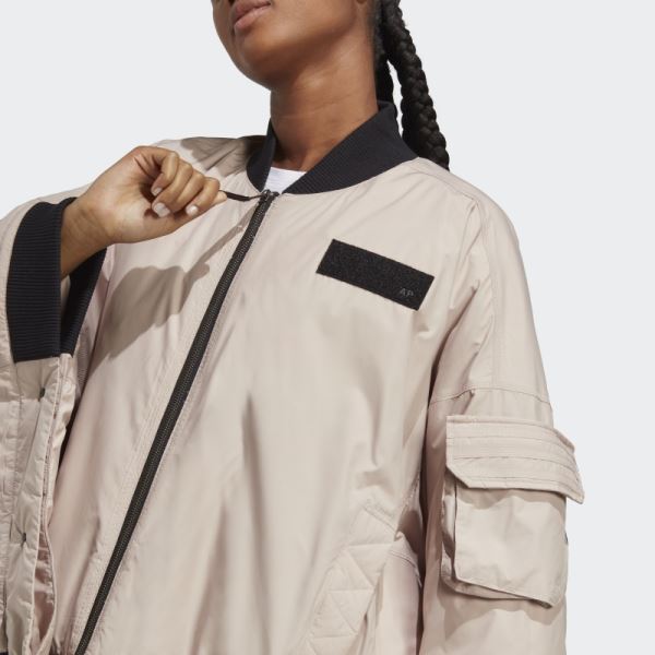 Taupe Adidas x Parley Bomber Jacket Fashion