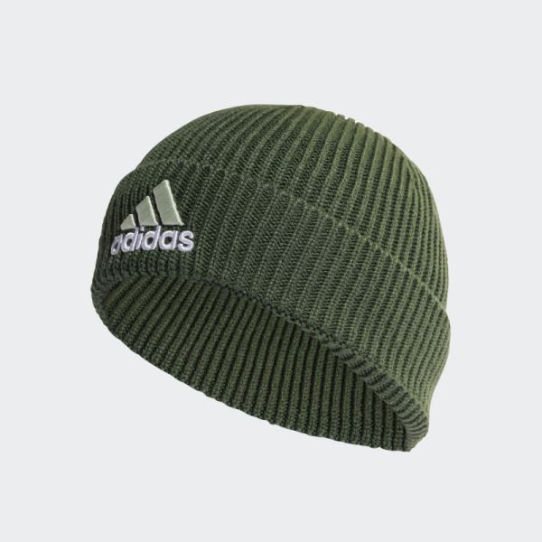 Two-Colored Logo Beanie Adidas Green Oxide