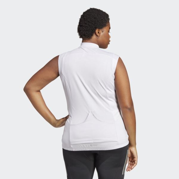 The Sleeveless Cycling Top (Plus Size) Adidas Silver Dawn