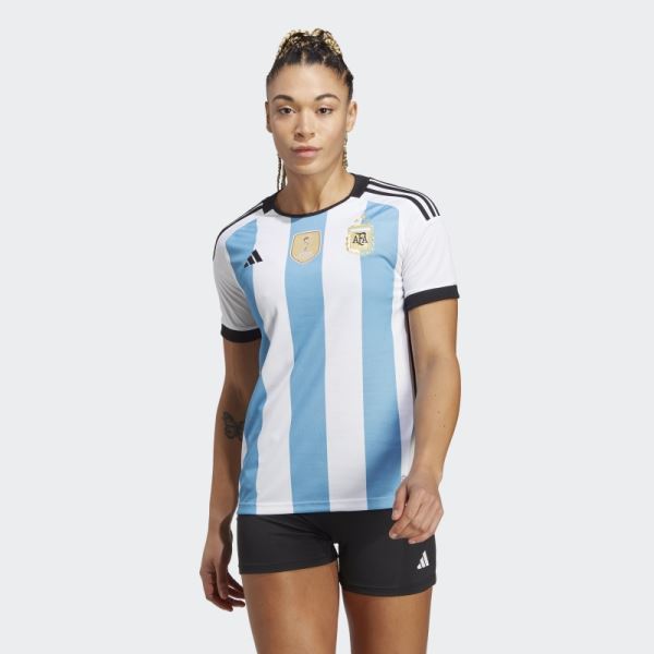 Argentina 22 Winners Home Jersey Women Adidas White