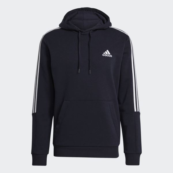 Adidas Essentials Fleece Cut 3-Stripes Hoodie Ink