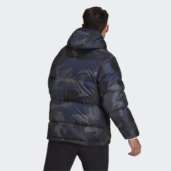 Multicolor Adidas Down Camo Puffer Jacket