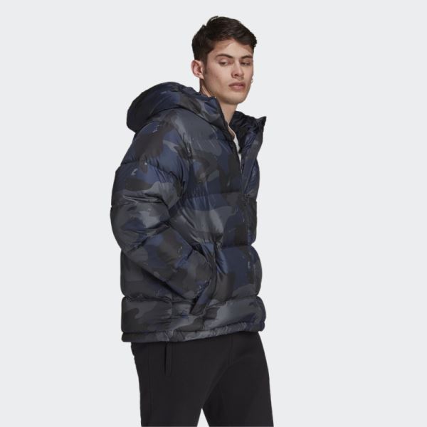 Multicolor Adidas Down Camo Puffer Jacket