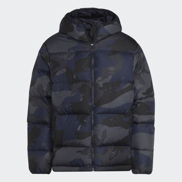 Multicolor Adidas Down Camo Puffer Jacket