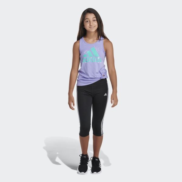 Tie-Front Tank Top Light Purple Adidas