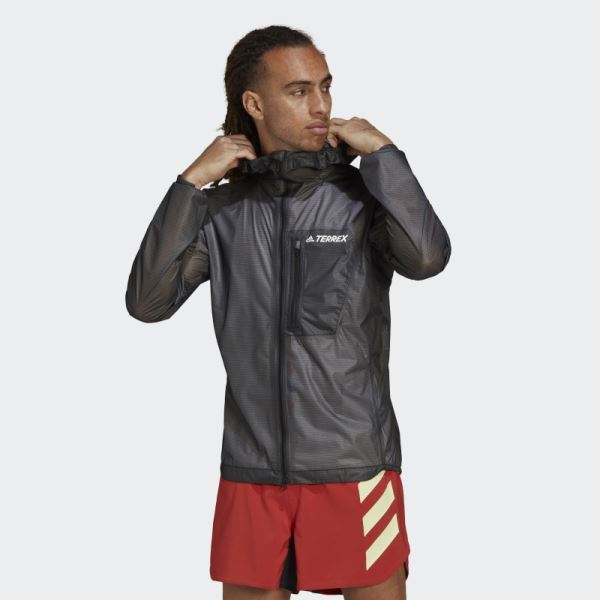 Black Terrex Agravic 2.5-Layer Rain Jacket Adidas