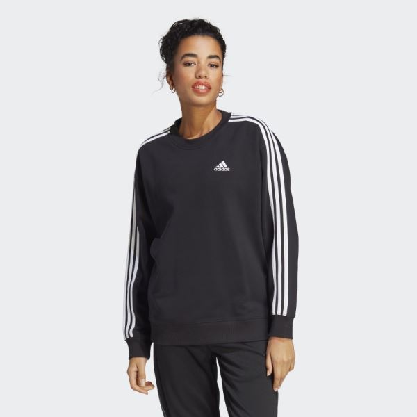 Essentials 3-Stripes Sweatshirt Black Adidas