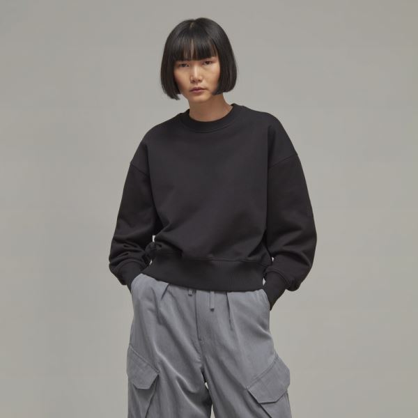 Hot Y-3 Organic Cotton Terry Boxy Crew Sweater Adidas