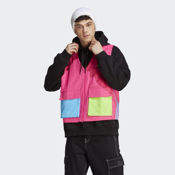 Adidas Kidcore Utility Vest Shock Pink Hot