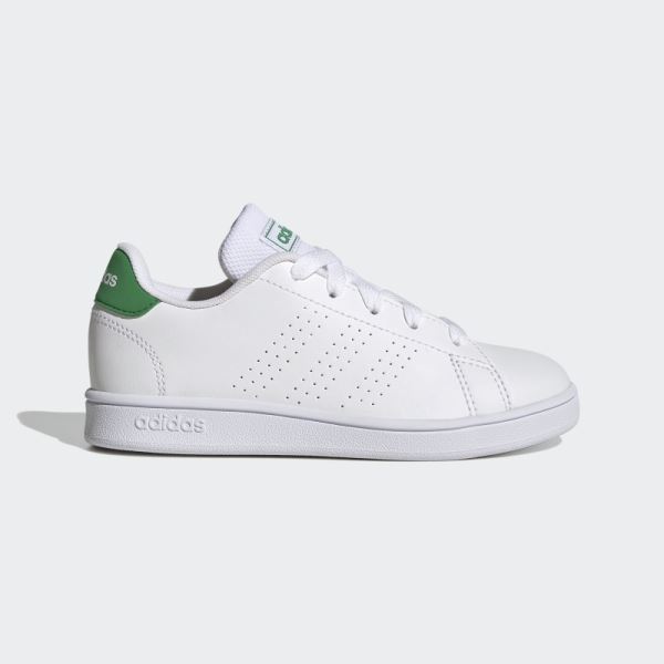 White Adidas Advantage Lifestyle Court Lace Shoes