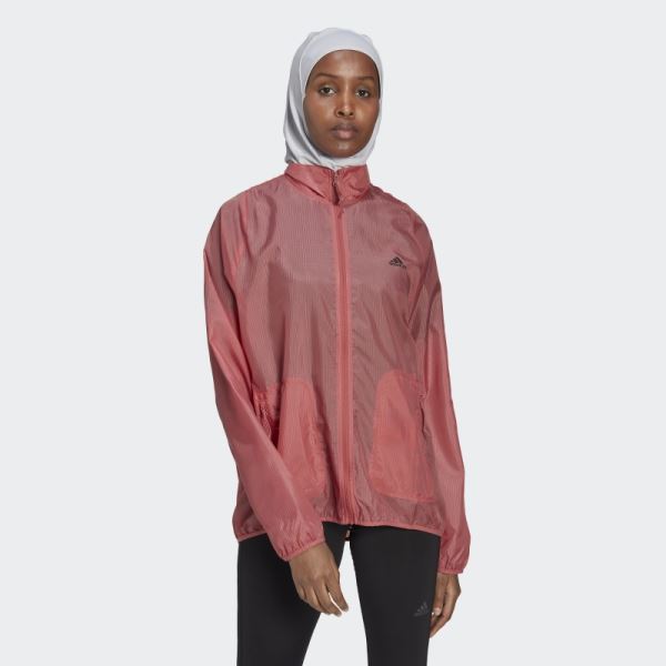 Adidas Run Icons Running Windbreaker Red