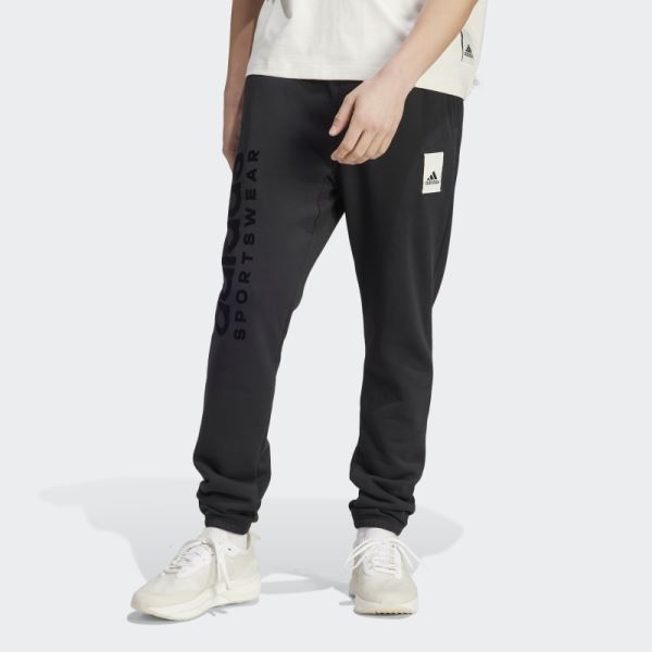 Black Adidas Lounge Fleece Joggers