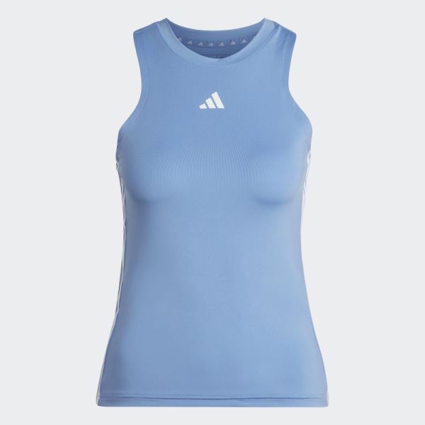 Blue AEROREADY Train Essentials Regular 3-Stripes Tank Top Adidas