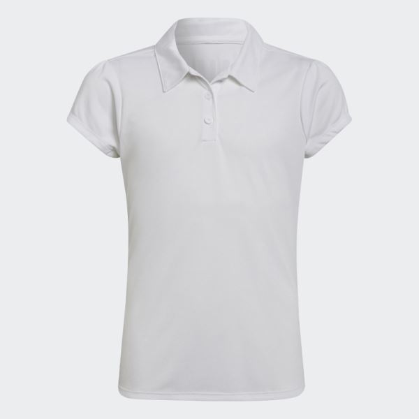 Girls' Performance Primegreen Polo Shirt White Adidas