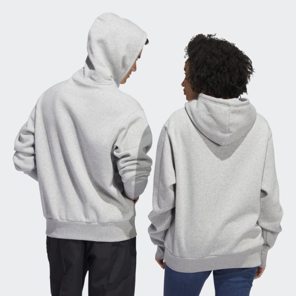 Adidas Medium Grey Skateboarding 4.0 Logo Hoodie (Gender Neutral)