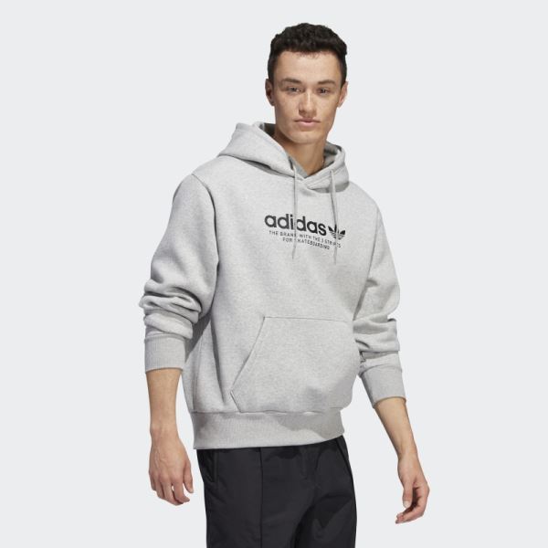 Adidas Medium Grey Skateboarding 4.0 Logo Hoodie (Gender Neutral)