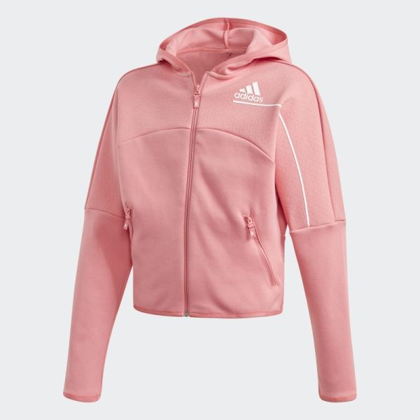 Hazy Rose Adidas Z.N.E. Loose Full-Zip Hoodie Hot