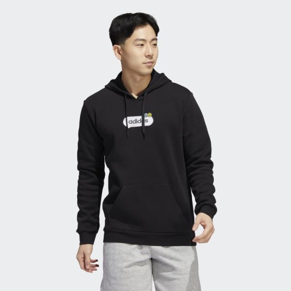 Black Optimoticons Graphic Hoodie Adidas