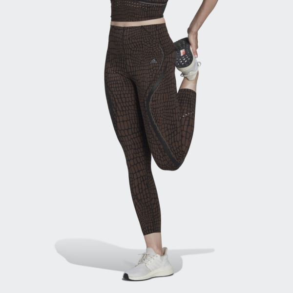 TLRD HIIT Croco Luxe Training 7/8 Leggings Brown Adidas