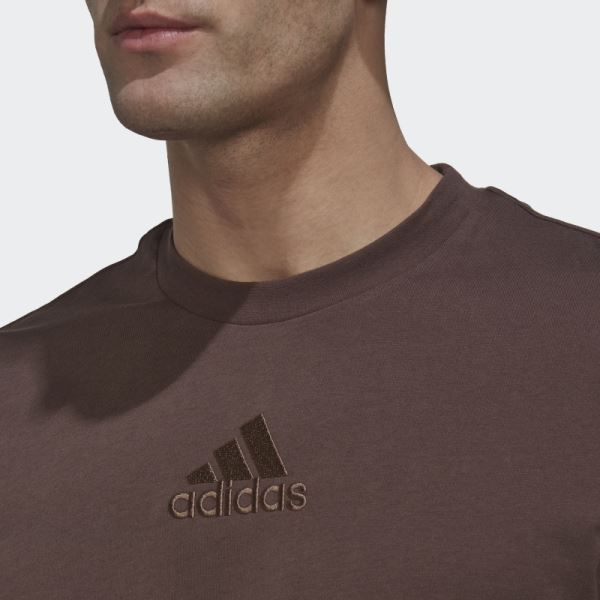 Adidas Brown Studio Lounge T-Shirt