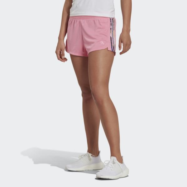 Pink Adidas AEROREADY Made for Training Floral Pacer Shorts