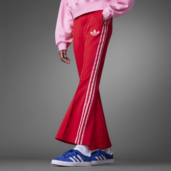 Scarlet Adidas Adicolor Heritage Now Flared Track Pants