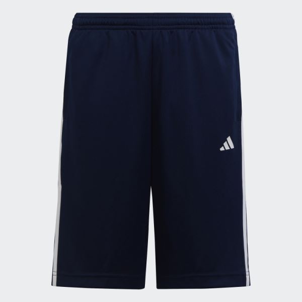 Adidas Train Essentials AEROREADY 3-Stripes Regular-Fit Shorts Dark Blue