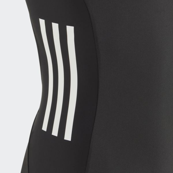 Black Adidas Cut 3-Stripes Swimsuit