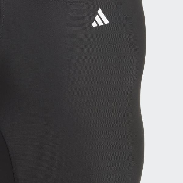 Black Adidas Cut 3-Stripes Swimsuit