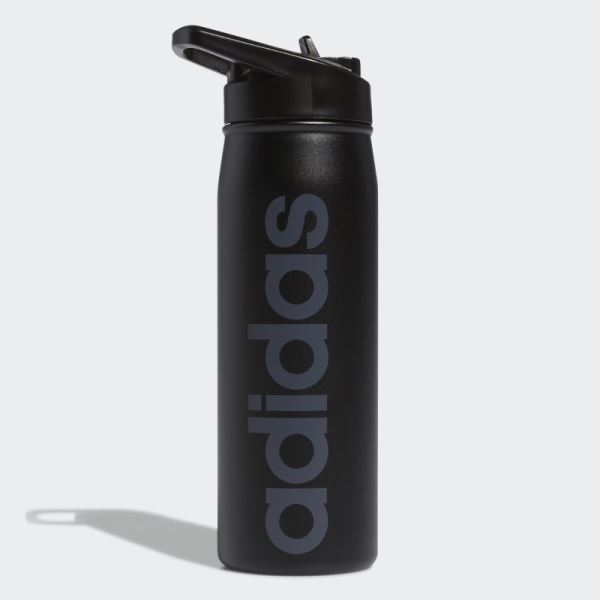 Steel Straw Metal Bottle 600 ML Adidas Black