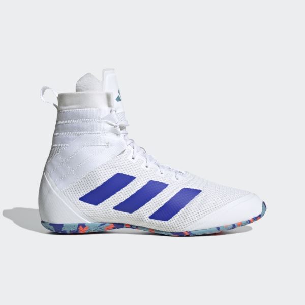 White Speedex Boxing Shoes Adidas