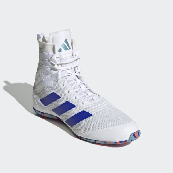 White Speedex Boxing Shoes Adidas