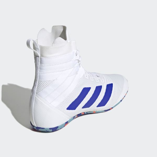 White Speedex Boxing Shoes Adidas