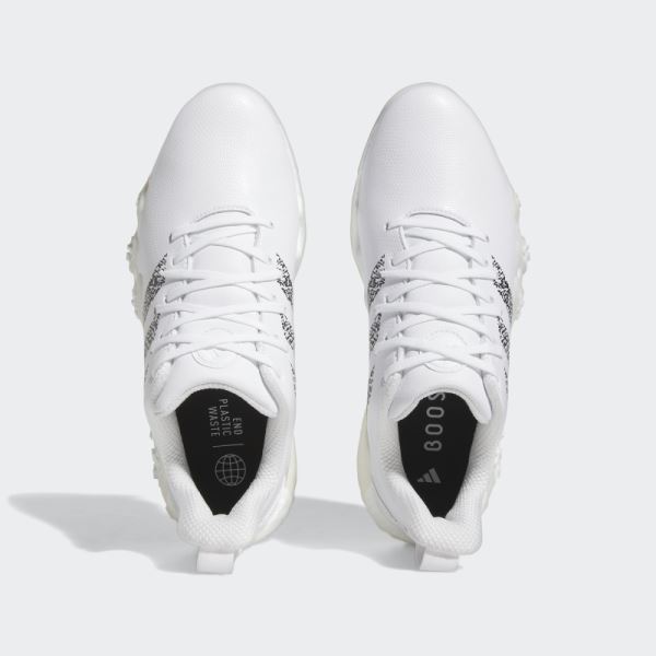 White Adidas Codechaos 22 BOOST Golf Shoes