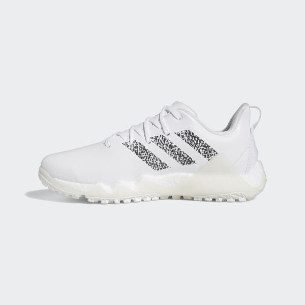 White Adidas Codechaos 22 BOOST Golf Shoes