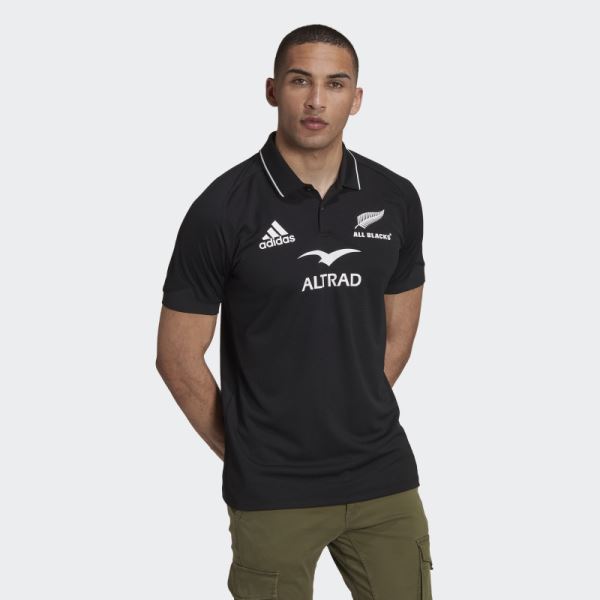 Adidas Black All Blacks Rugby Home Polo Shirt