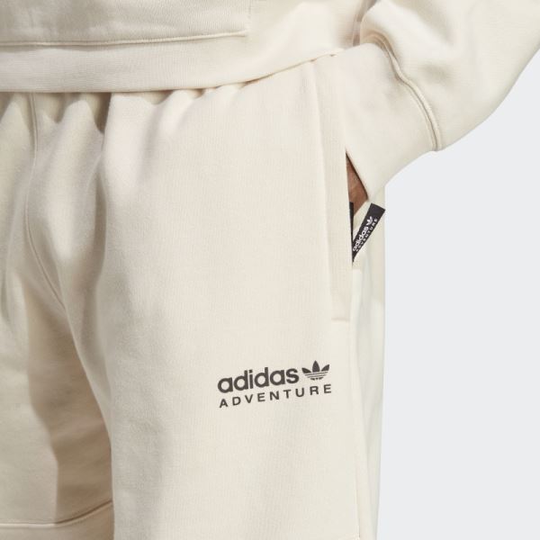 White Adidas Adventure Joggers