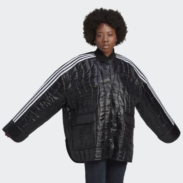 Black Adidas Premium Quilted Jacket