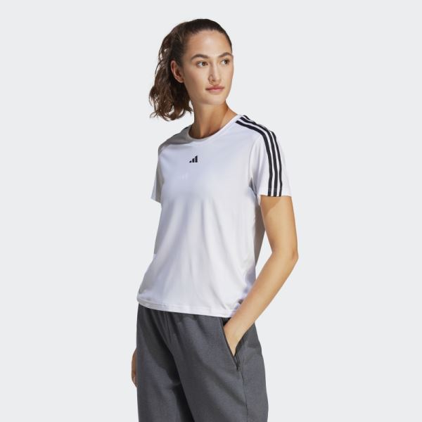 AEROREADY Train Essentials 3-Stripes Tee Adidas White