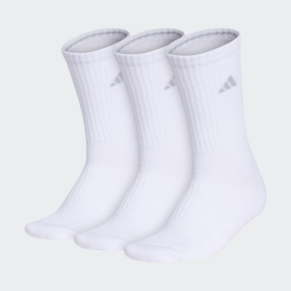 Adidas White Cushioned Crew Socks 3 Pairs