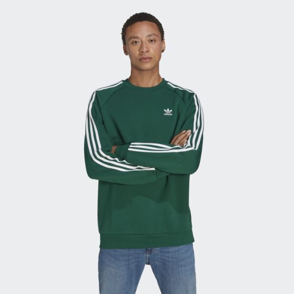 Adicolor Classics 3-Stripes Crew Sweatshirt Adidas Dark Green