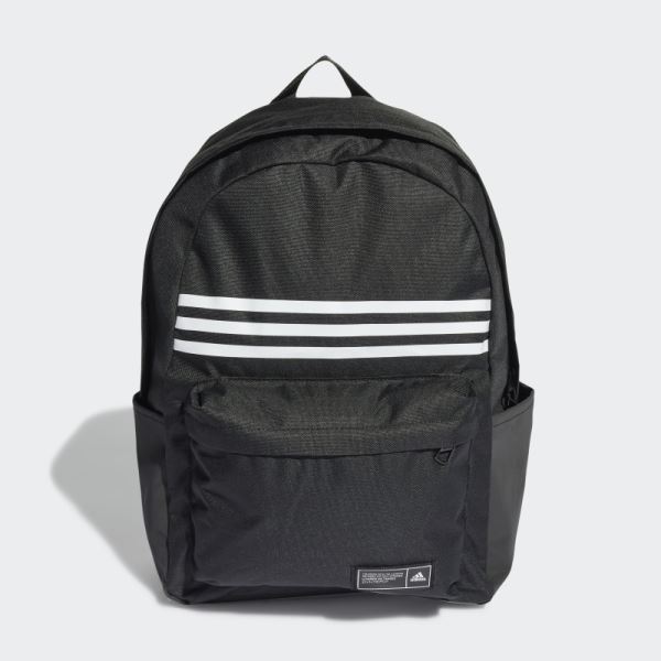 Black Adidas Classic 3-Stripes Horizontal Backpack