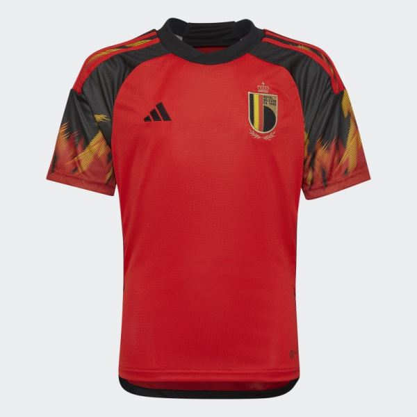 Stylish Adidas Belgium 22 Home Jersey Black