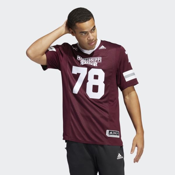 Maroon Adidas Bulldogs Home Jersey