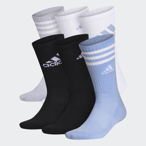 Cushioned Mixed Crew Socks 6 Pairs Adidas Dawn Blue